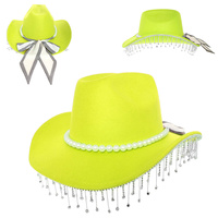 JEWELED FELT COWBOY HAT